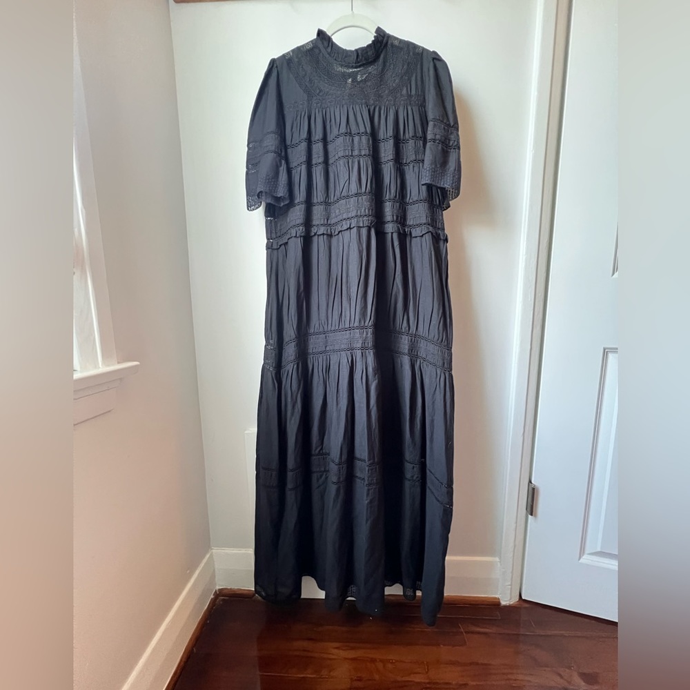 Isabel Marant Étoile “Vealy” Black Cotton Maxi Dress FR size 42 (US size 10)